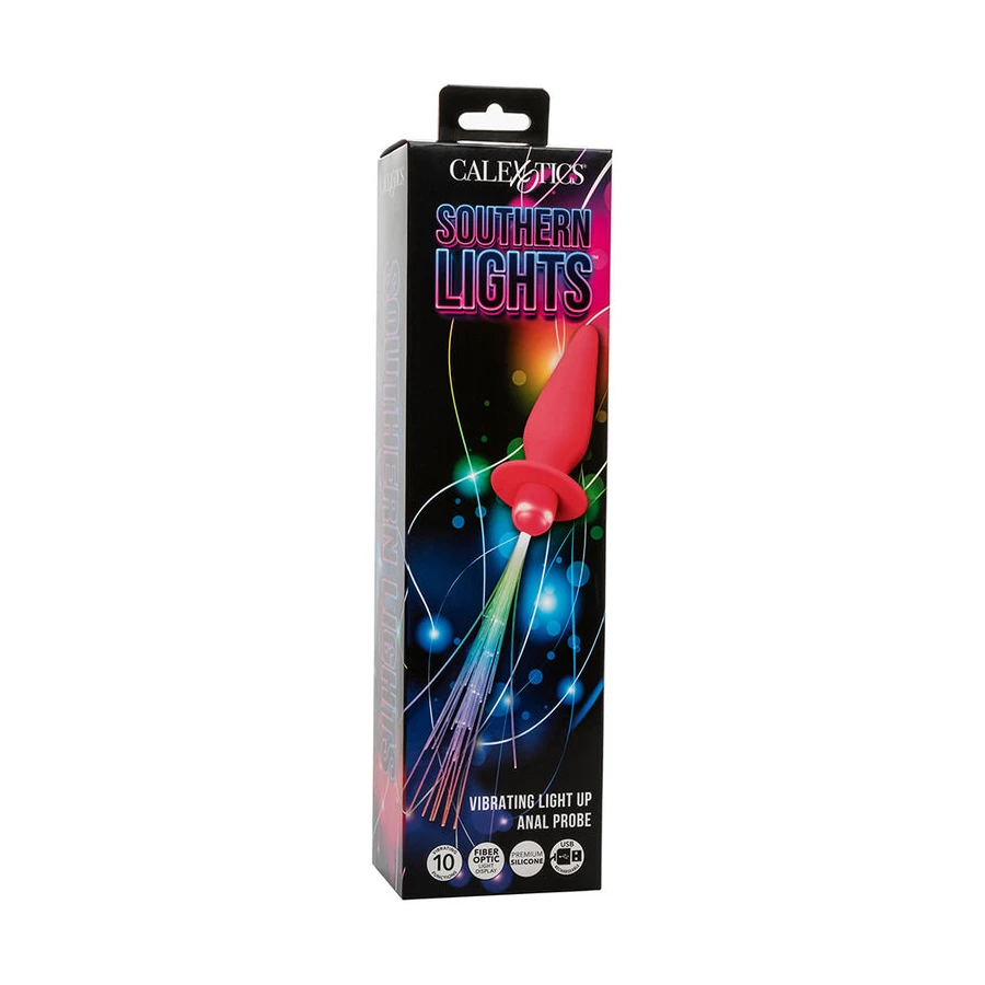 CALEXOTICS - SOUTHERN LIGHTS LIGHT UP PLUG ANALE 10 VIBRAZIONI SILICONE ROSA